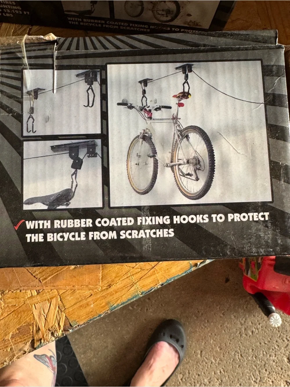 2 Bike Hoist Ceiling Bicycle Lift - Black